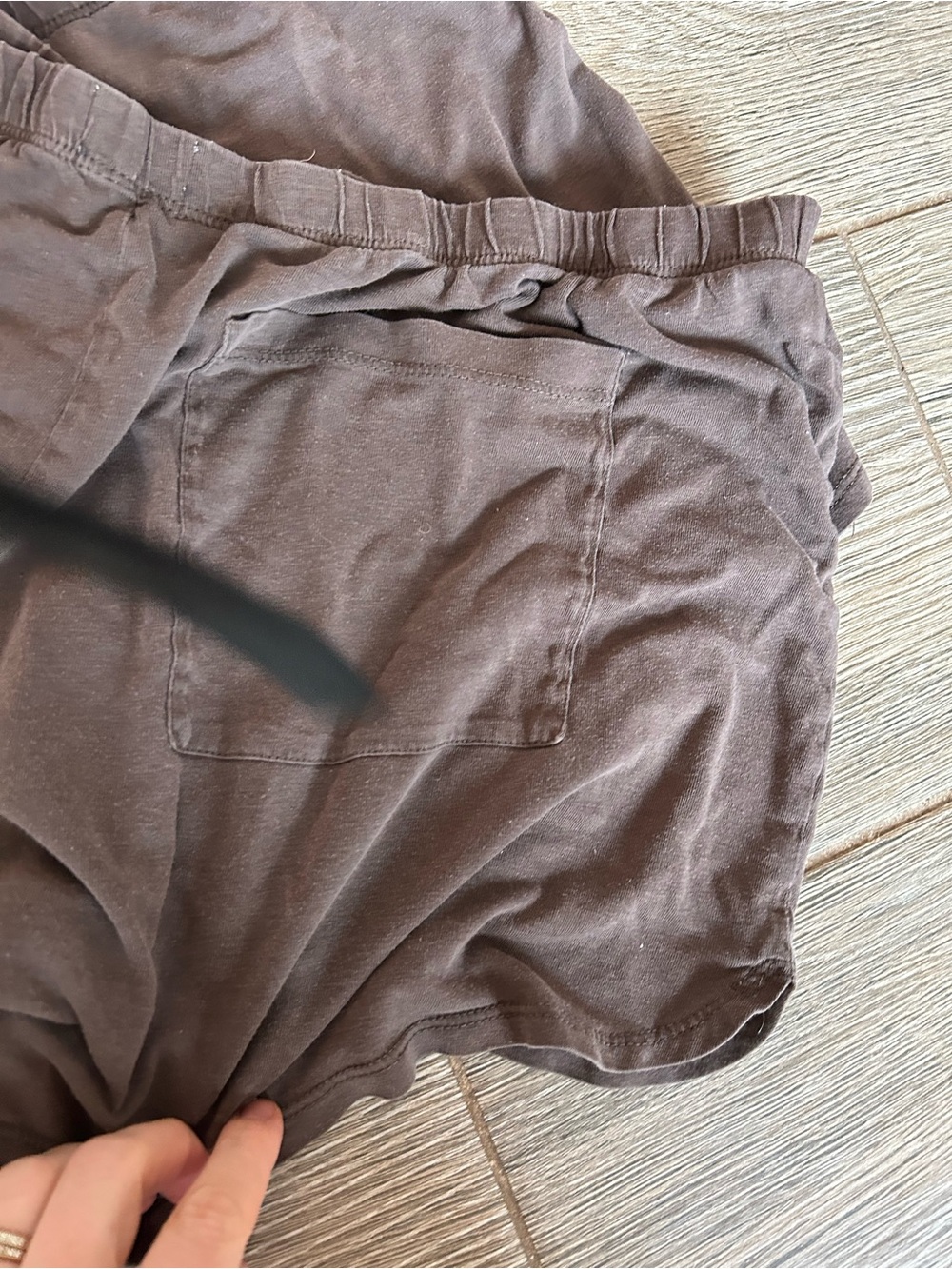Women's Brown Lounge Shorts - Comfortable Everyday Knit - Picture 2 of 3